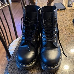 Dr. Martens Black Leather Combat Boots